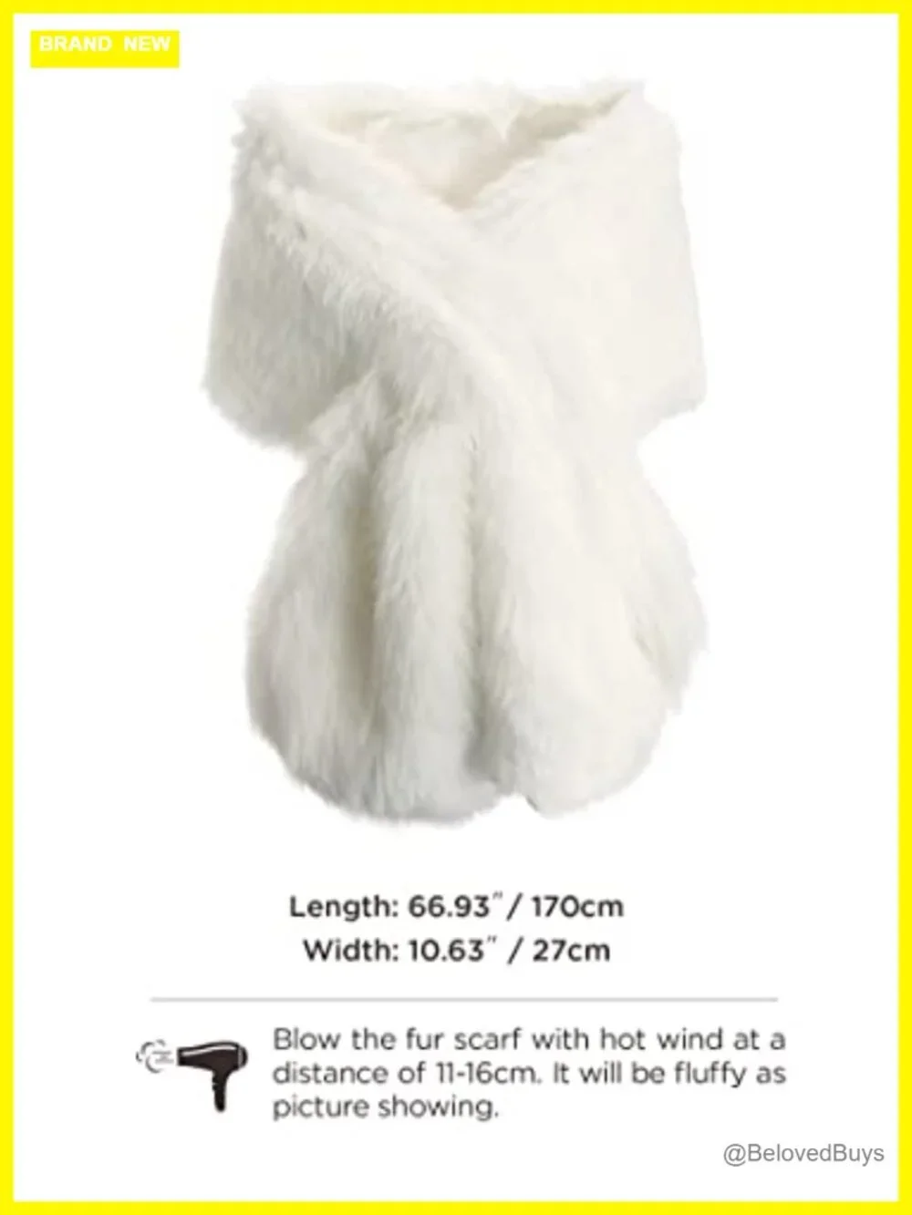 Faux Fur Collar Shawl Scarf Wrap Cape for Winter Coat